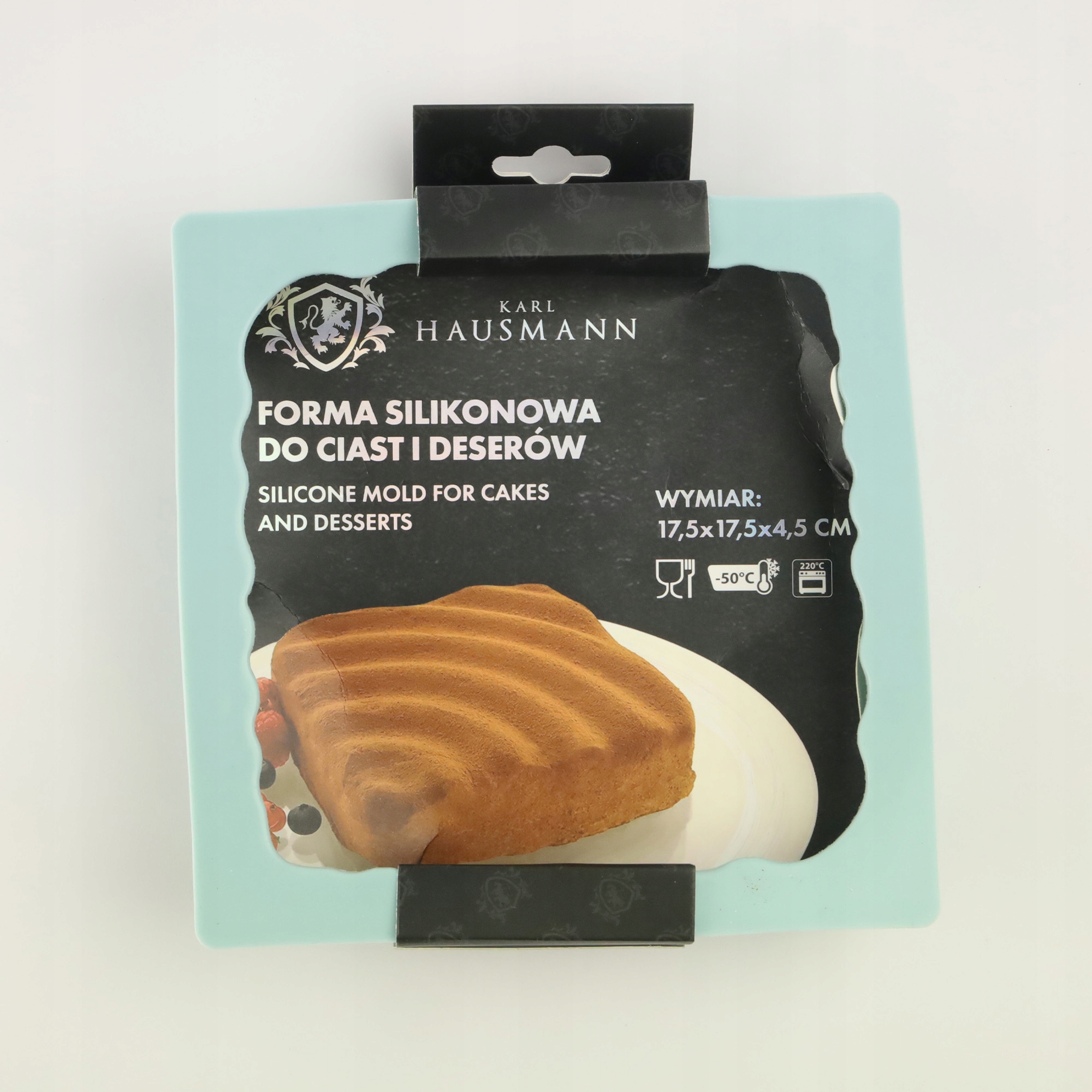 FORMA SILIKONOWA KWADRAT PASKI 3D NA BABKĘ DESER PRZEKĄSKI MUSY 17,5x17,5CM