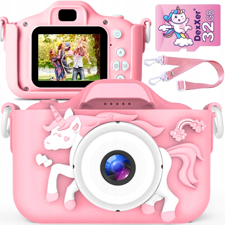 

Aparat Cyfrowy Dla Dzieci Jednorożec Full Hd +32GB