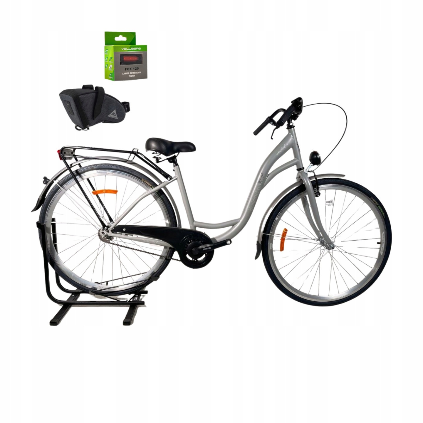 Rower 28 Storm Amsterdam Eco Stalowy Torpedo 17" Srebrny