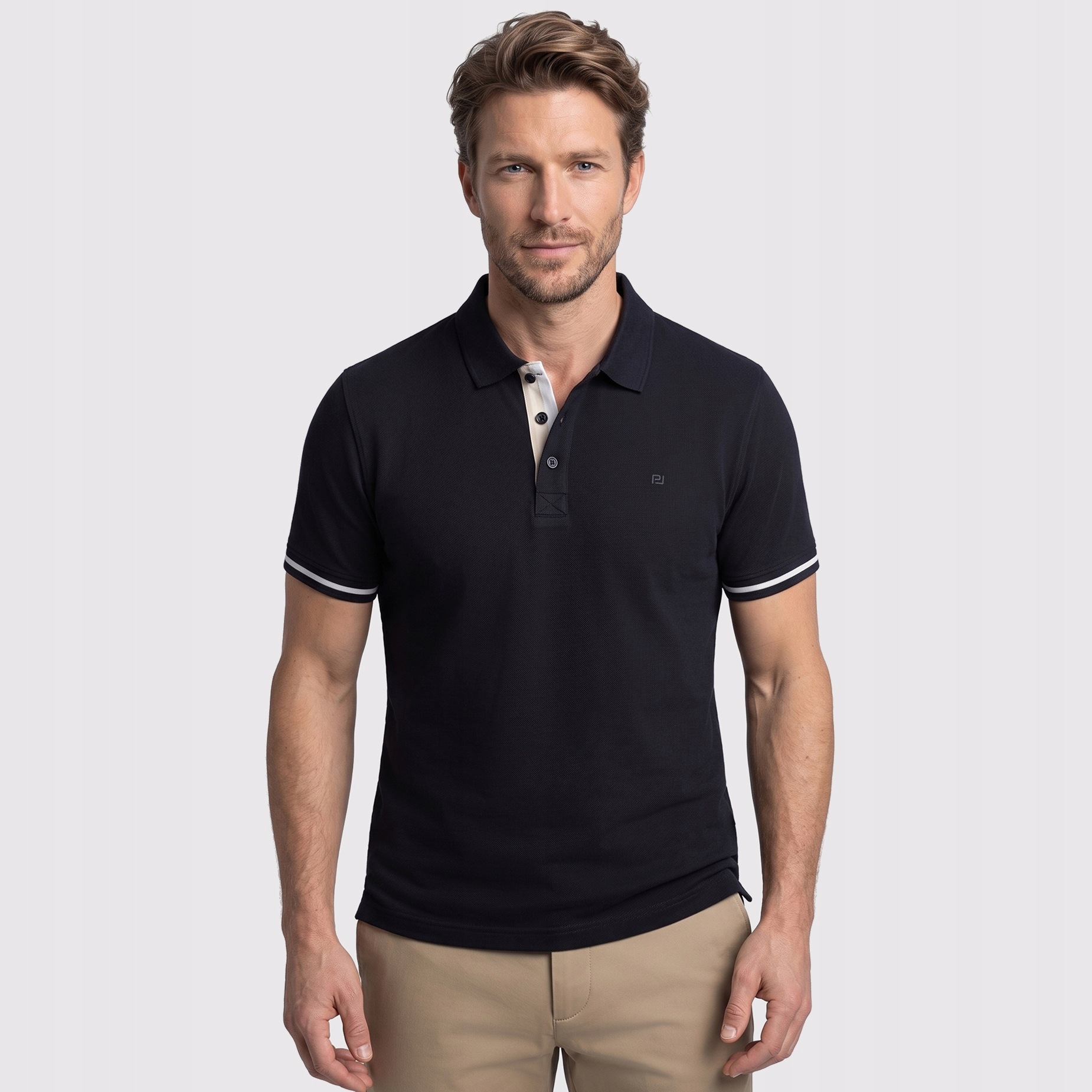 Černé polo pánské tričko Bavlněné Pako Lorente vel XXL