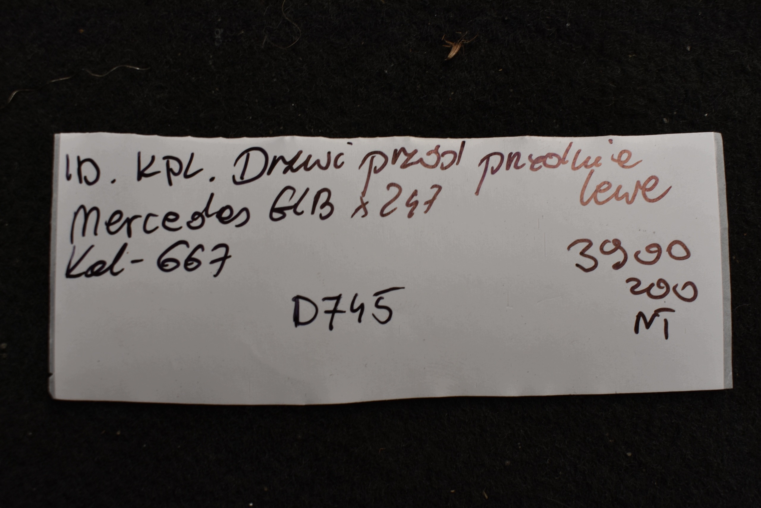 IDEALNE KPL. door front front left colour 667 MERCEDES GLB X247 1
