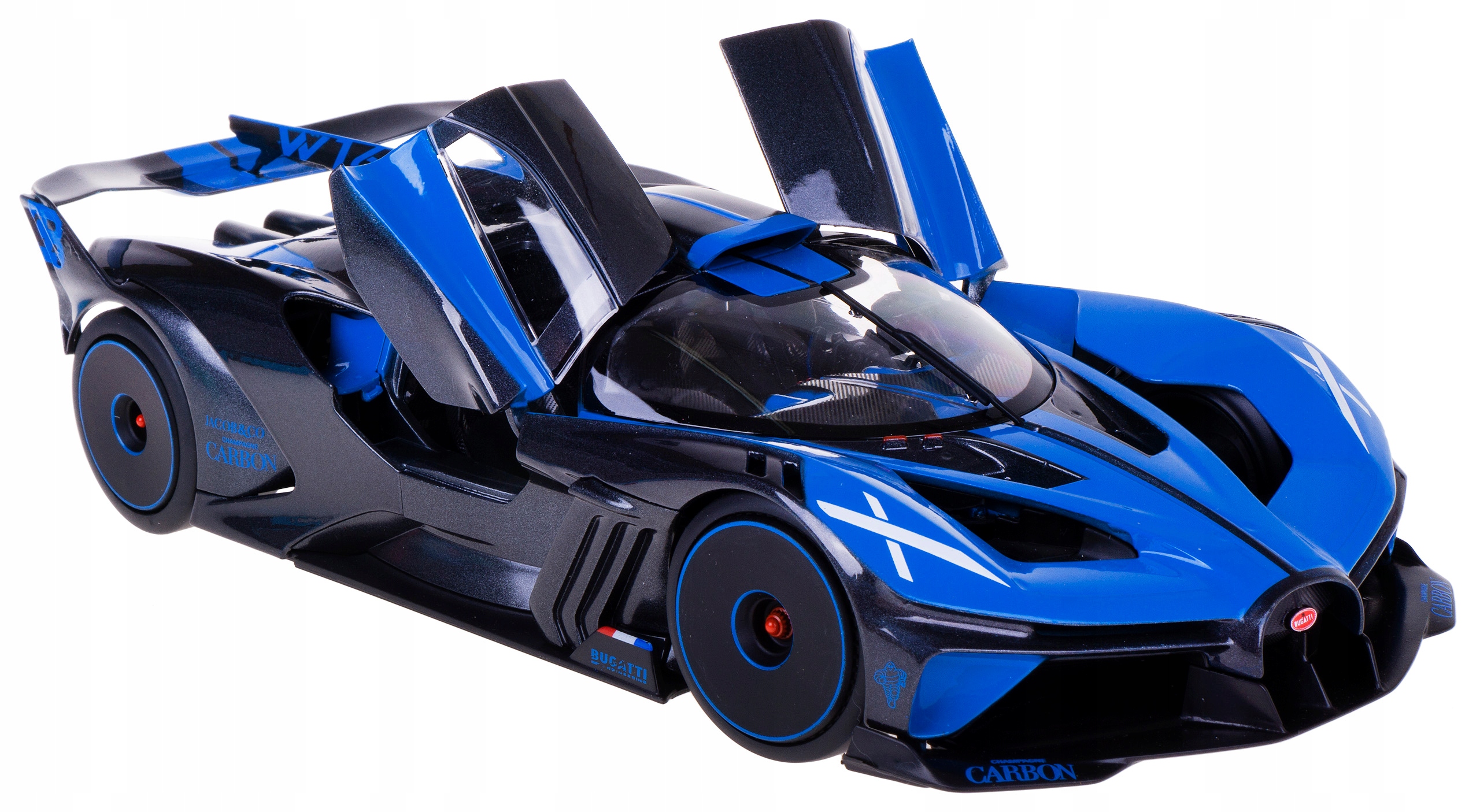 Bugatti Bolide Model Kovový Bburago 1:18 Modrá