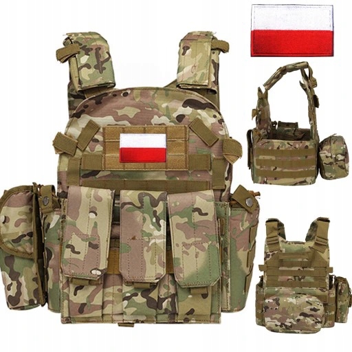 WOJSKOWA KAMIZELKA TAKTYCZNA OCHRONA FLAGA POLSKI