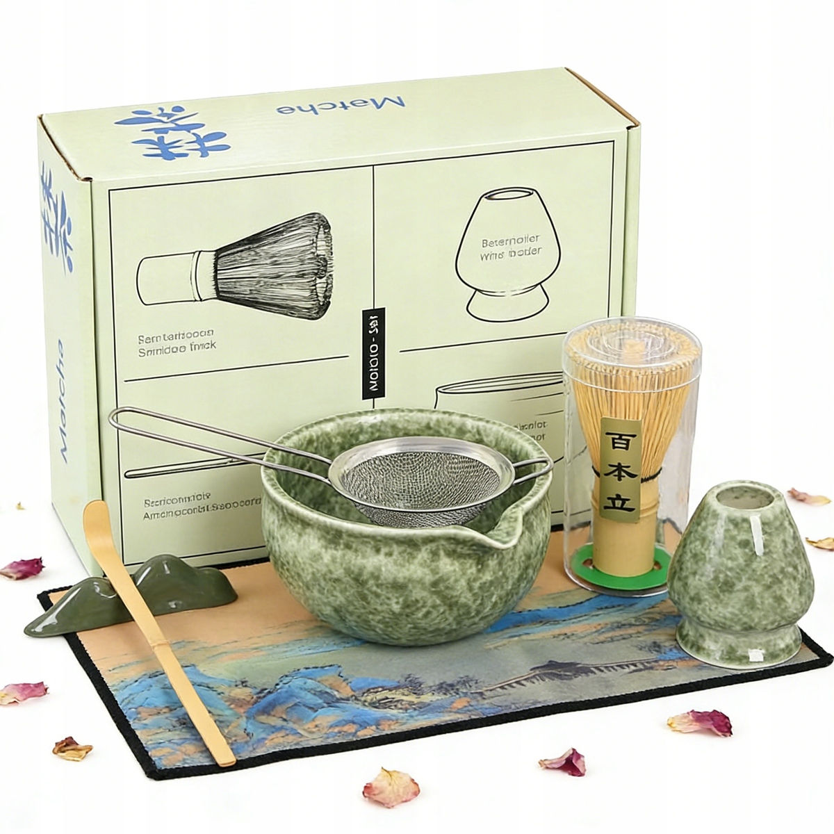 Sada Na Čaj Matcha 7 Kusů Chasen Lžička Stojan