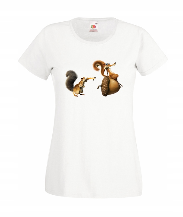 

Xs Koszulka Damska Epoka Lodowcowa Wiewiór Wzory