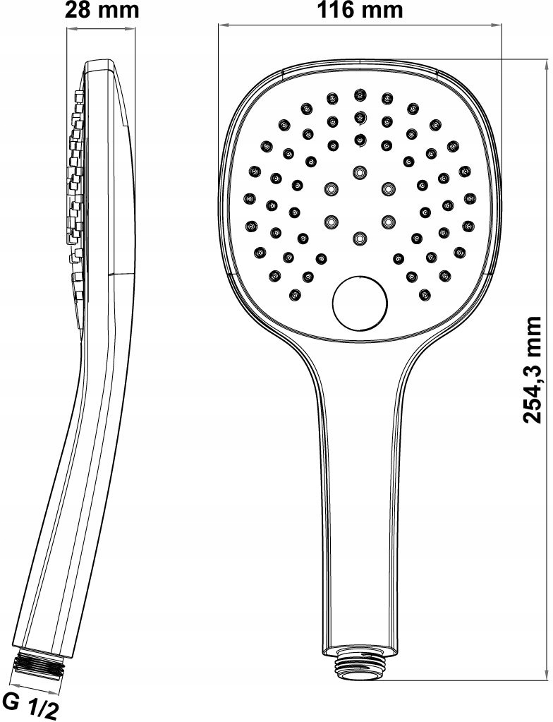 SŁUCHAWKA PRYSZNICOWA CHROM 3 FUNKCYJE HAGSER EMMA Stan opakowania oryginalne