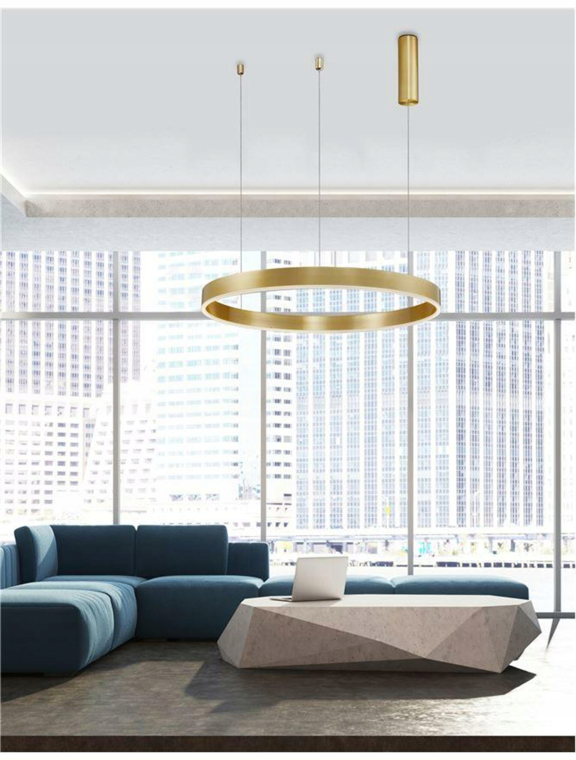 Nova Luce závěsné svítidlo Motif zlatý mosazný hliník a akryl Led 48W 230V