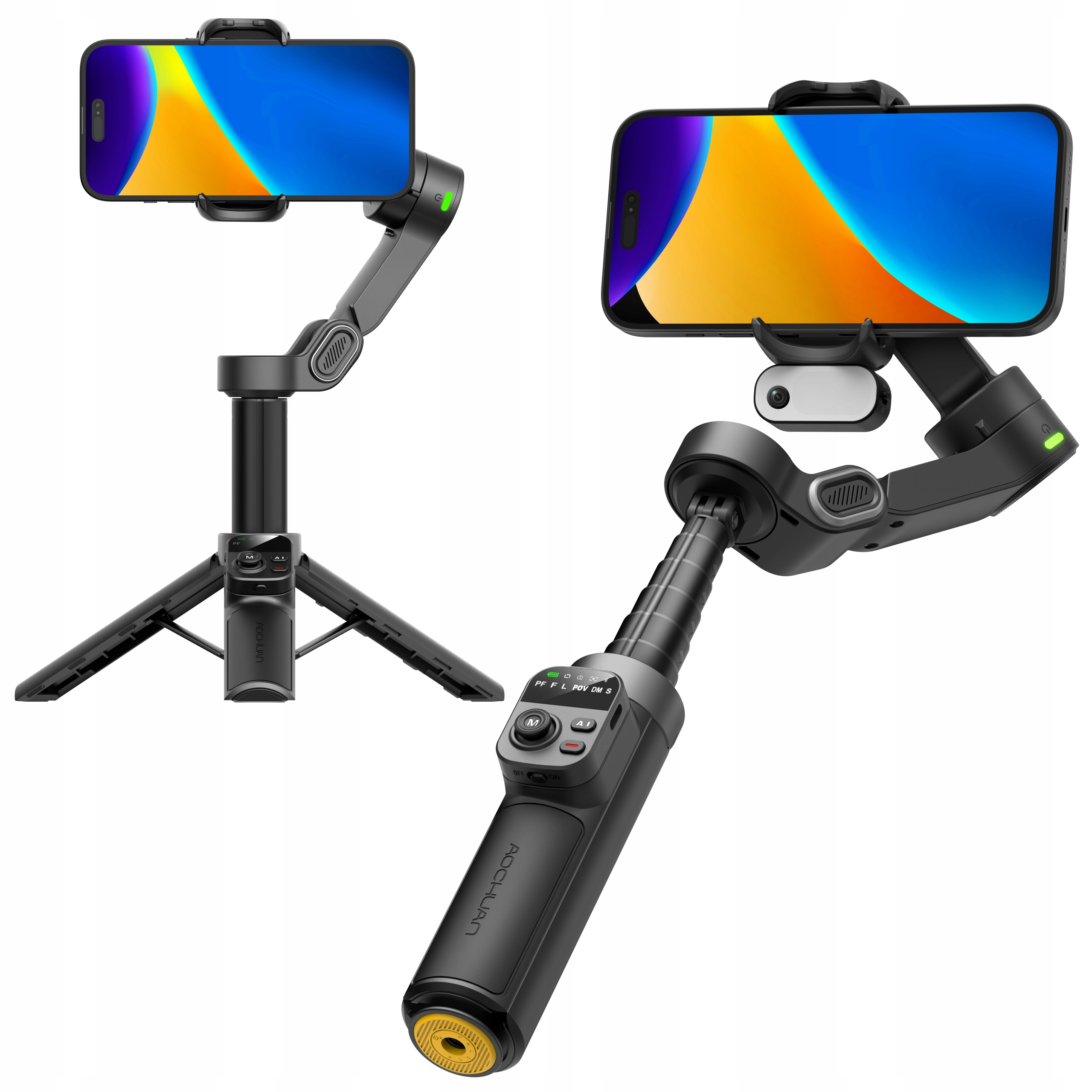 Gimbal Stabilizátor Smart X3 Sledování Ai Led lampa Selfie tyč na telefon
