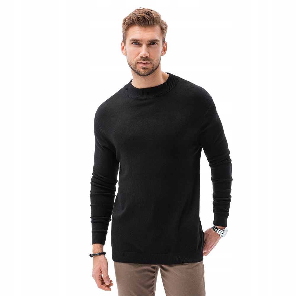 

Sweter męski z półgolfem E178 V1 czarny XL