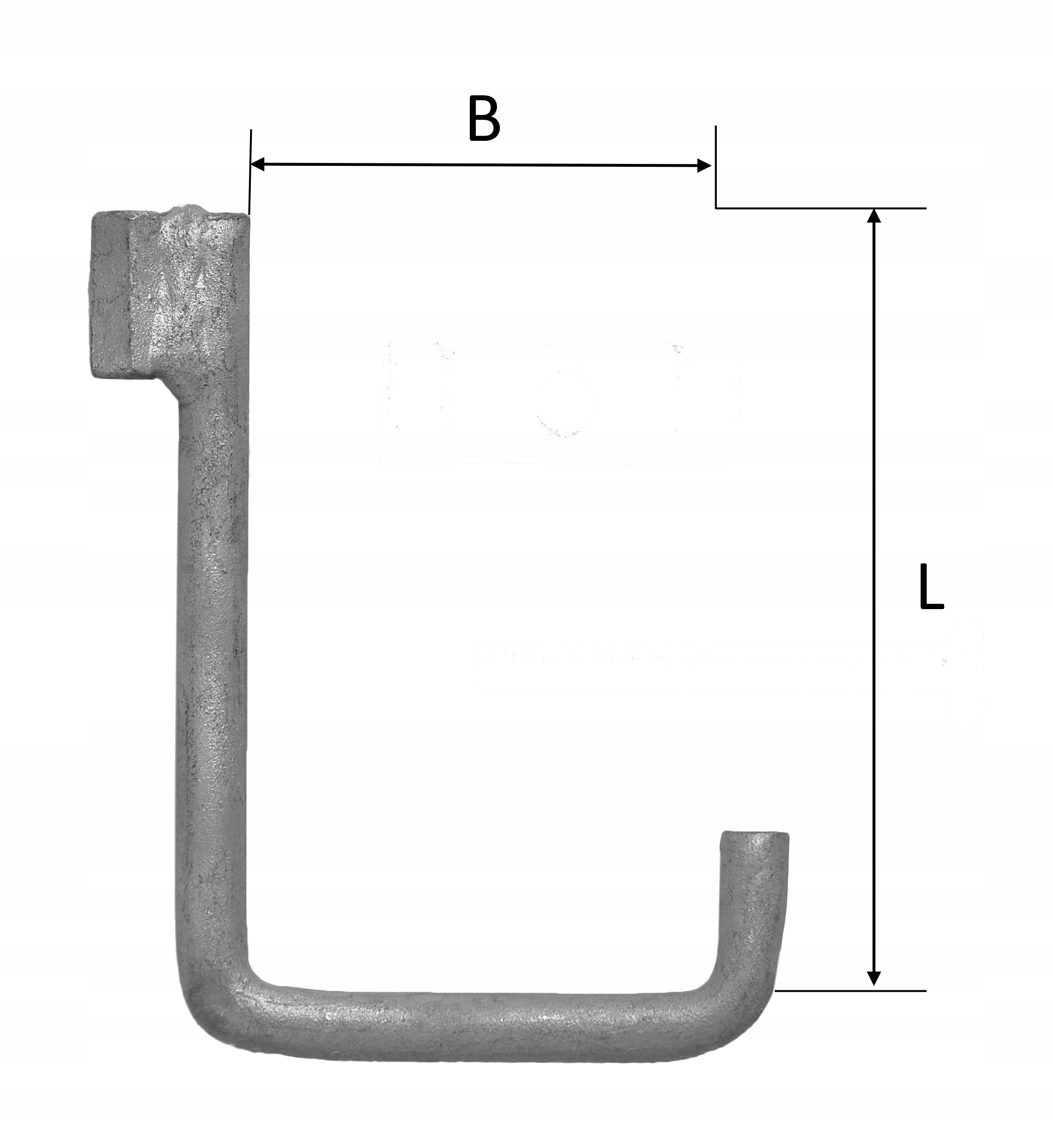 Hak do krat WEMA | do ceownika 140 mm | ocynkowany Marka inny