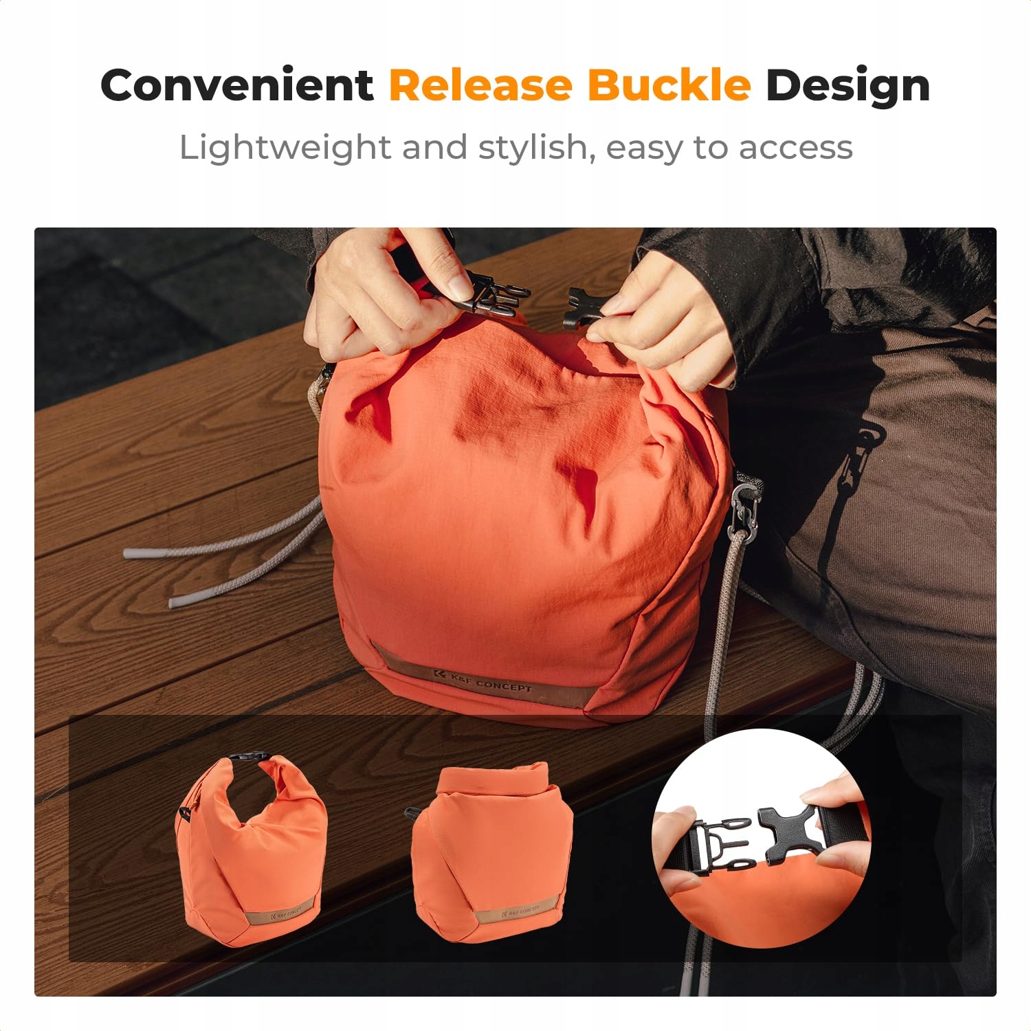 K&F CONCEPT Torba Na Aparat Modna Torba Na Ramię DSLR I Bezlusterkowce — miniatura 4