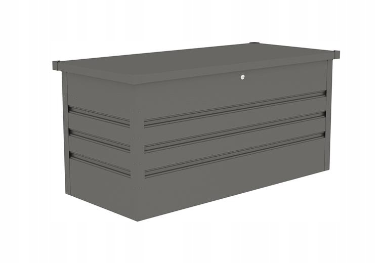 Zahradní box G21 Denver 400 L, metalický šedý plechový