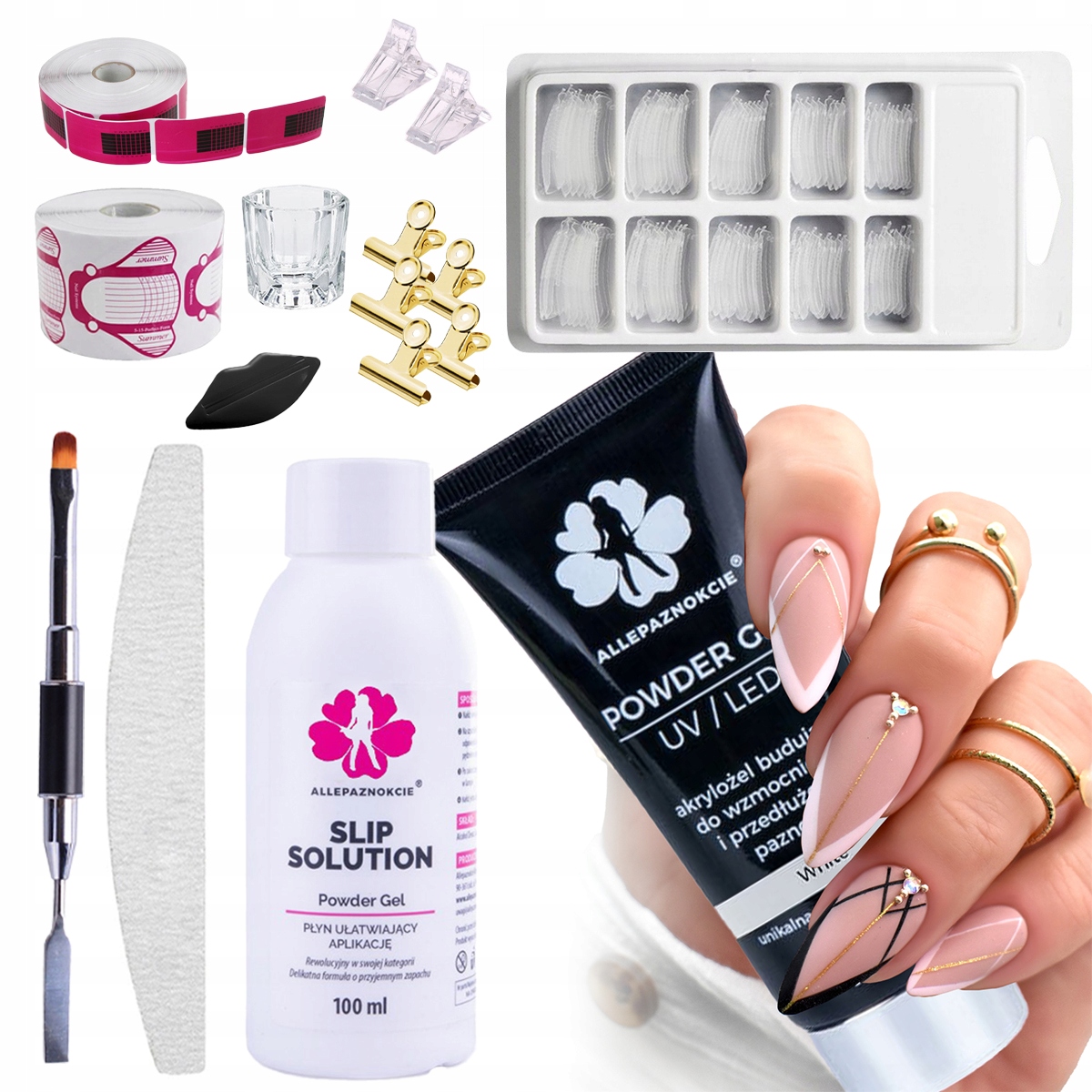 

Zestaw Lux do akrylożel Powder Gel White 15 ml