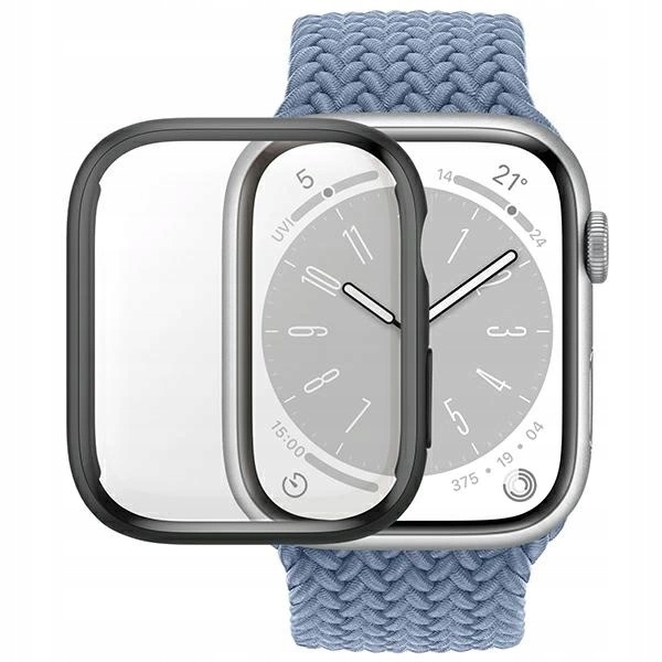 Pouzdro na pouzdro PanzerGlass Full Body pro Apple Watch 7 8 9 41 mm černé