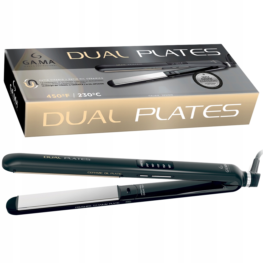 Prostownica Do Włosów Ga.ma GI2512 Ceramiczne I Tytanowe Płytki Jonizacja