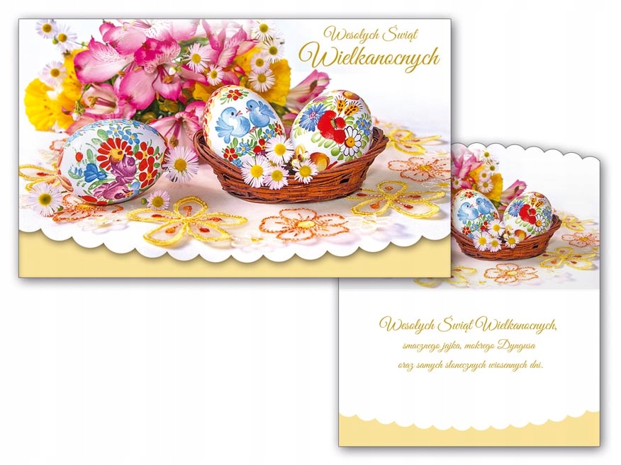 KARNET LAURKA KARTKA WIELKANOC ŚWIĘTA + KOPERTA