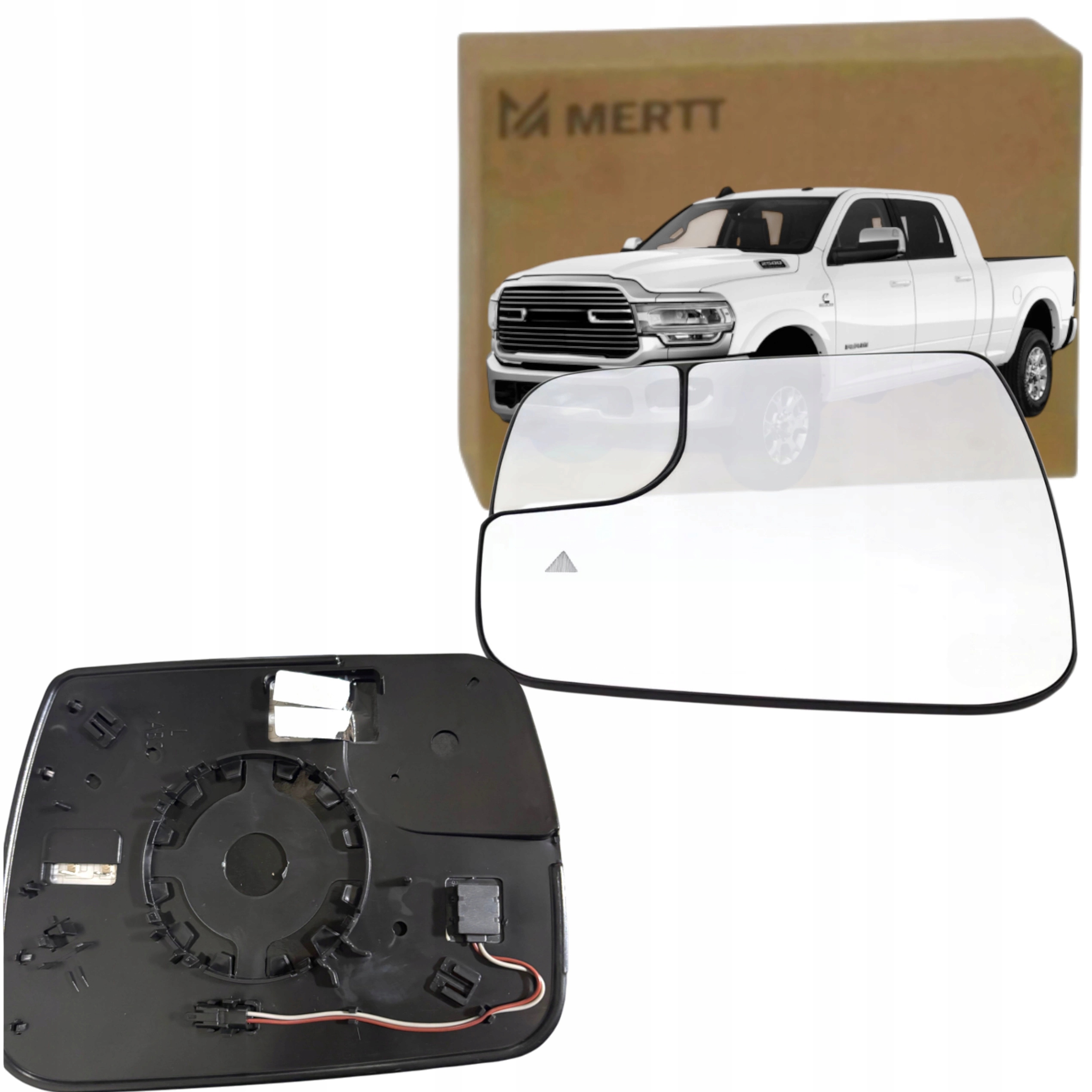 Dodge Ram 1500 2500 Dt 2019-2024 zrcátko sklo vložka Levá s blind spotem