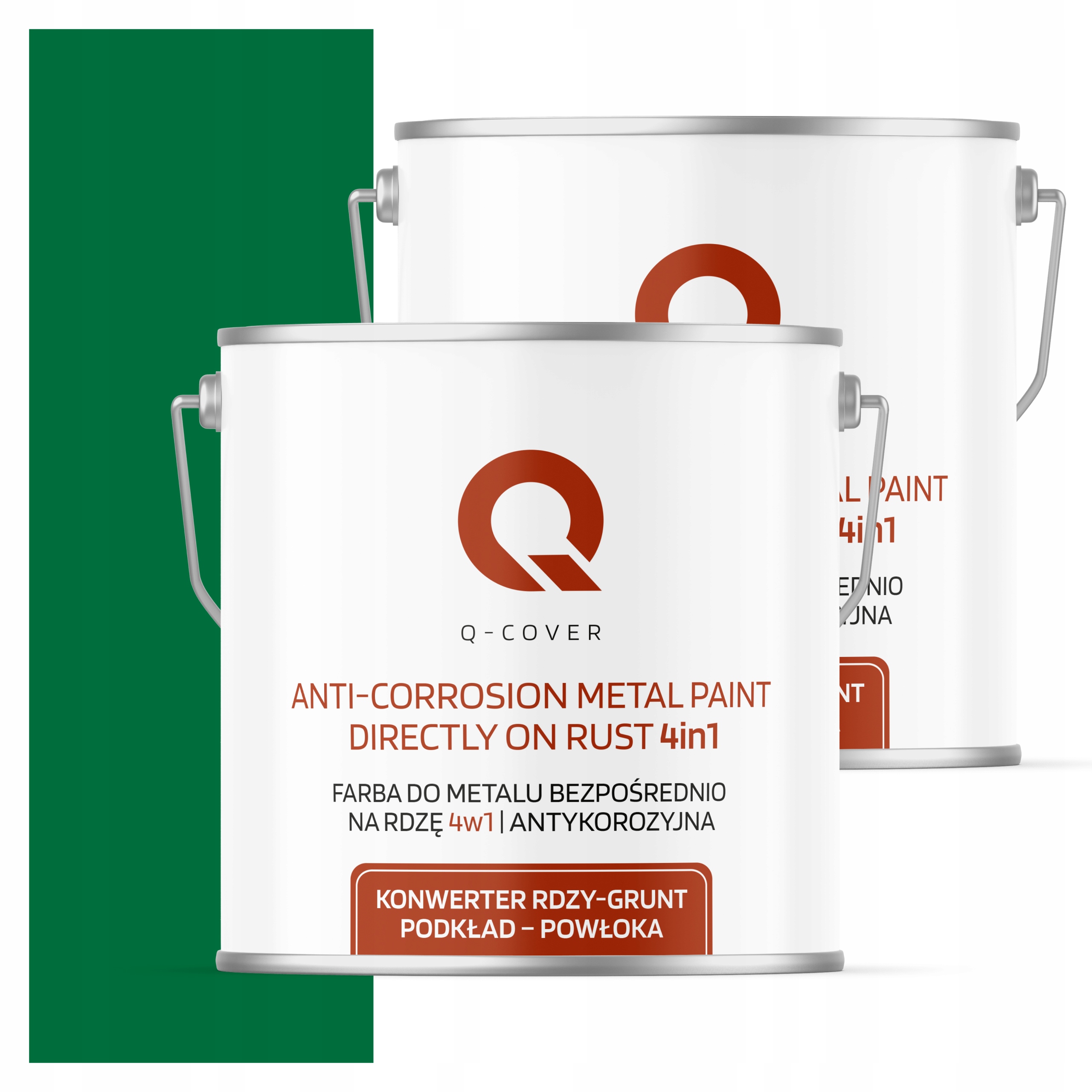 Farba Priamo na hrdzu Kov Aluminium Oceľ 5L 4v1 Polomat Zelená