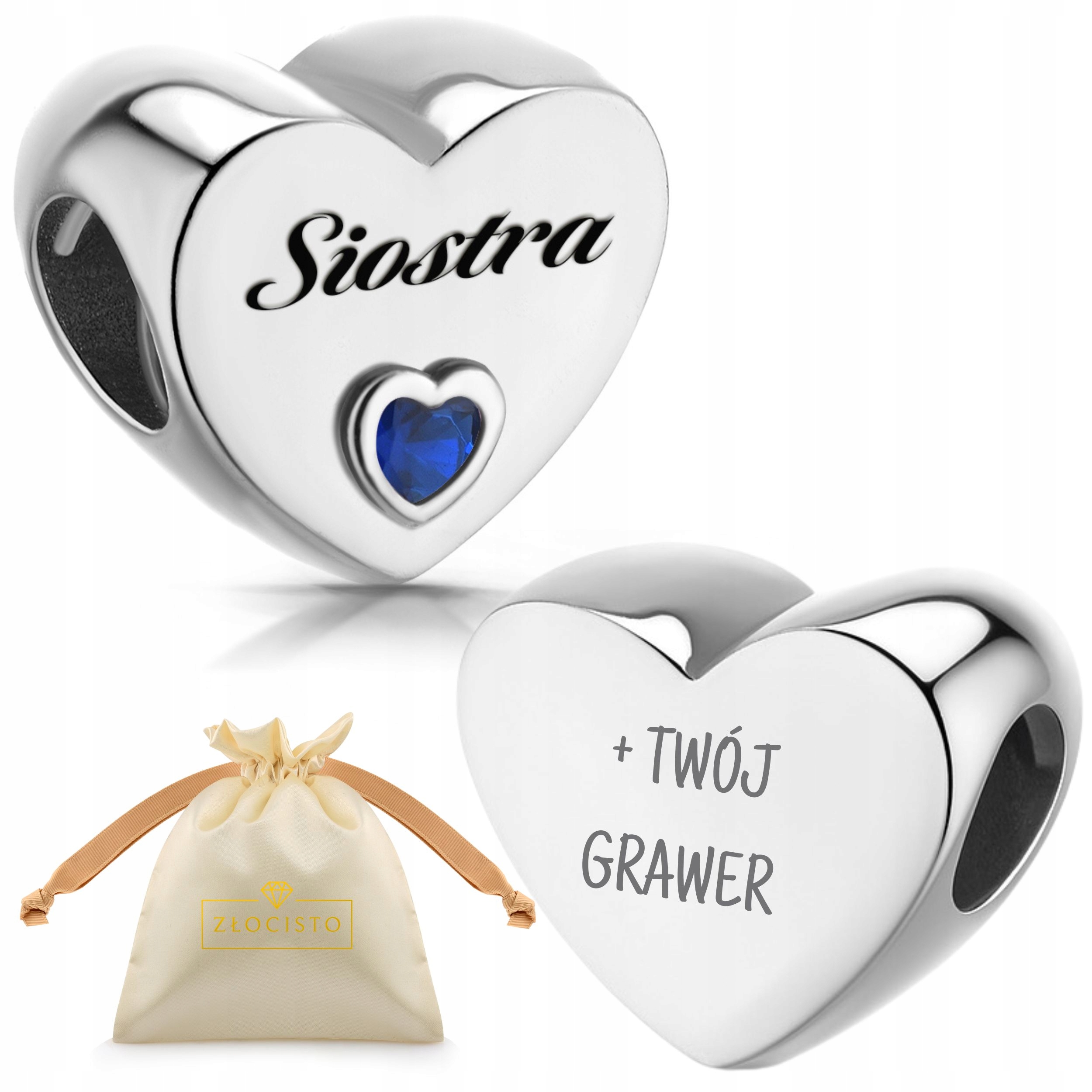 Stříbrný přívěsek na náramky 925 korálek beads charms Gravírování