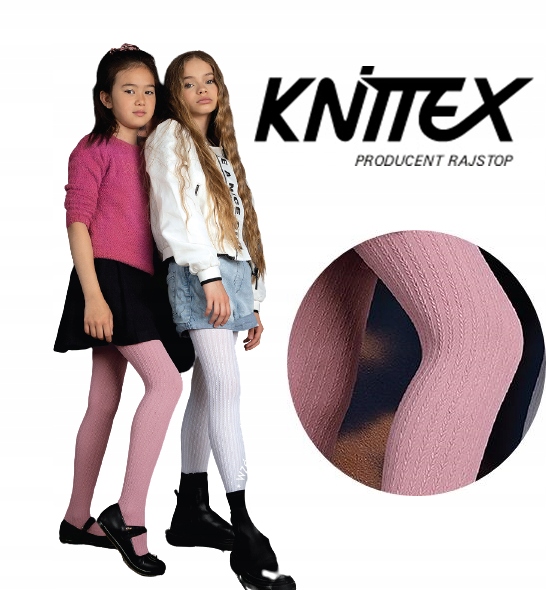 

Knittex rajstopy dziewczęce Braid różowe 152-158