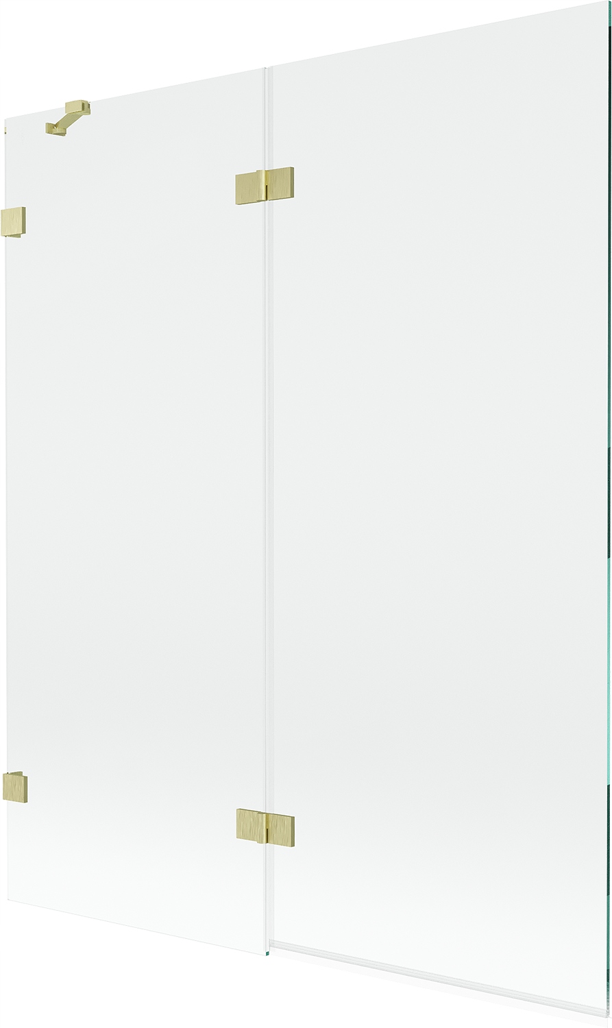 Mexen Lunar dvoukřídlová vanová zástěna levá 140 x 150 cm, transparentní, z