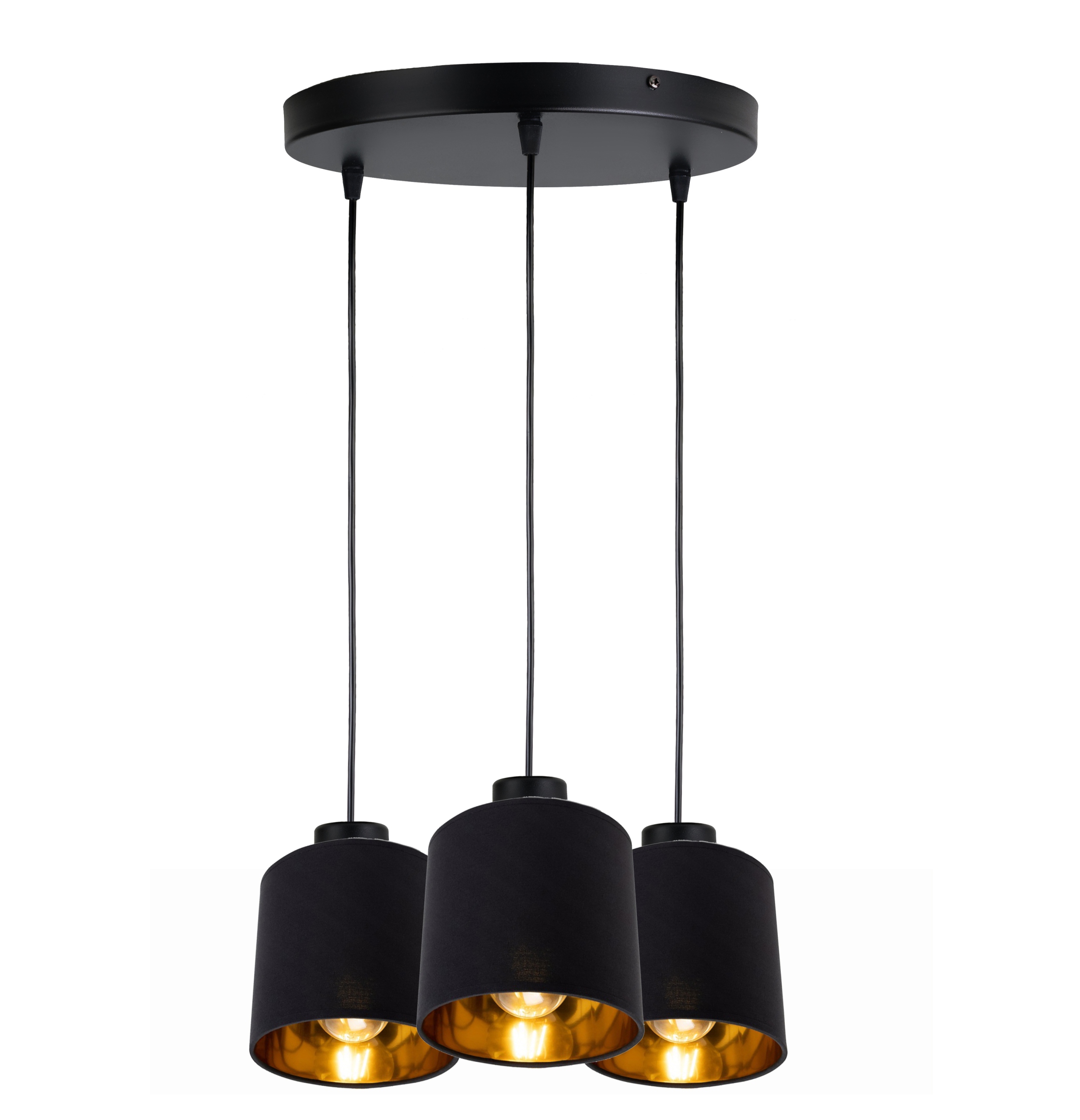 

Lampa Wisząca Zwis żyrandol sufiowa Abażur złoty 3