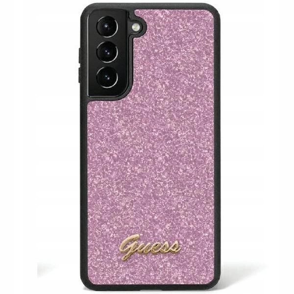 Pouzdro pouzdra kryt Guess Glitter Script na Samsung Galaxy S24 fialové