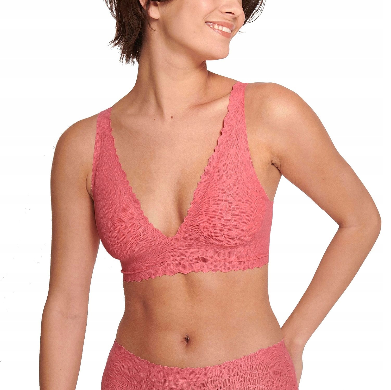 Biustonosz bez fiszbin Sloggi by Triumph Zero Feel Lace 2.0 Top 36 S
