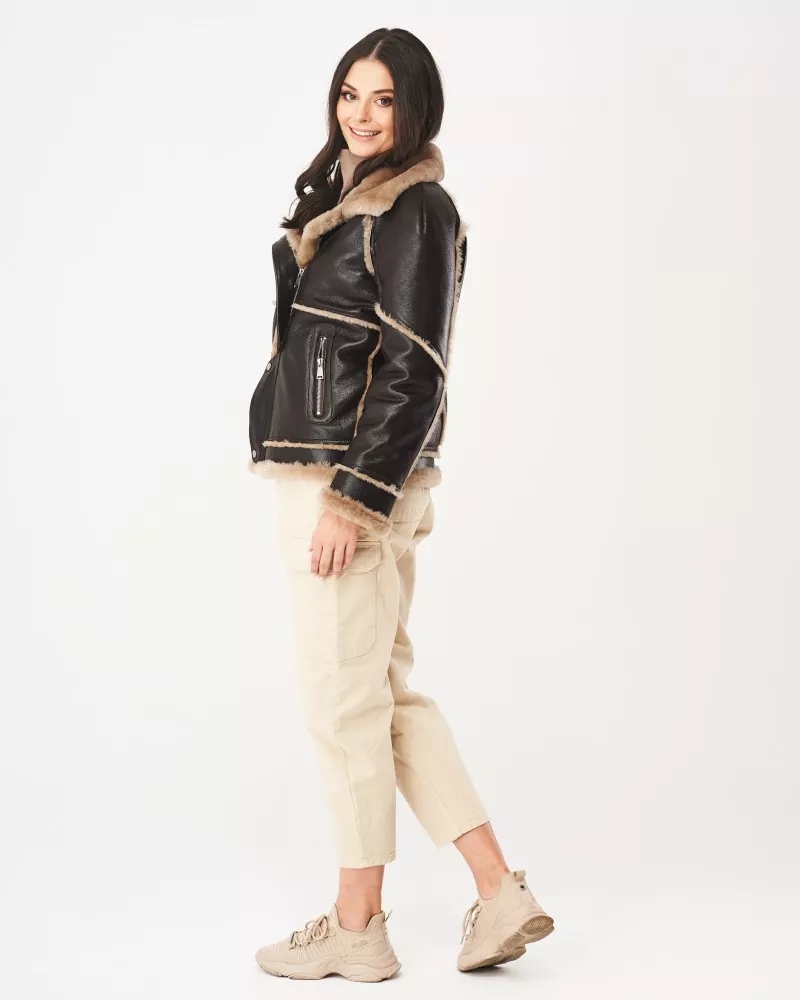 Kożuch damski Selena 3XL Zapięcie zamek