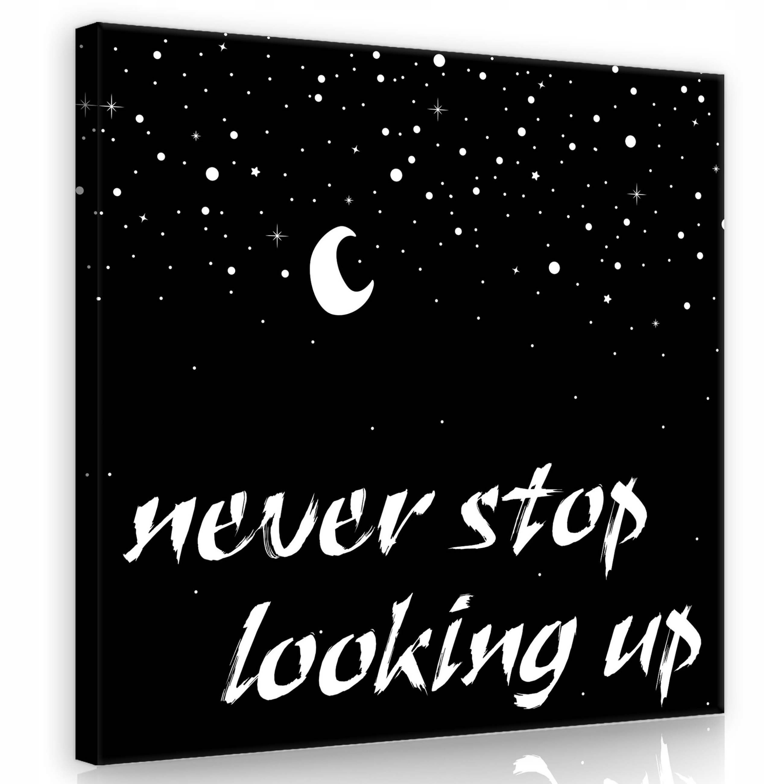 Obraz 80x80 Noční obloha hvězdy měsíc motivace inspirace sny černá