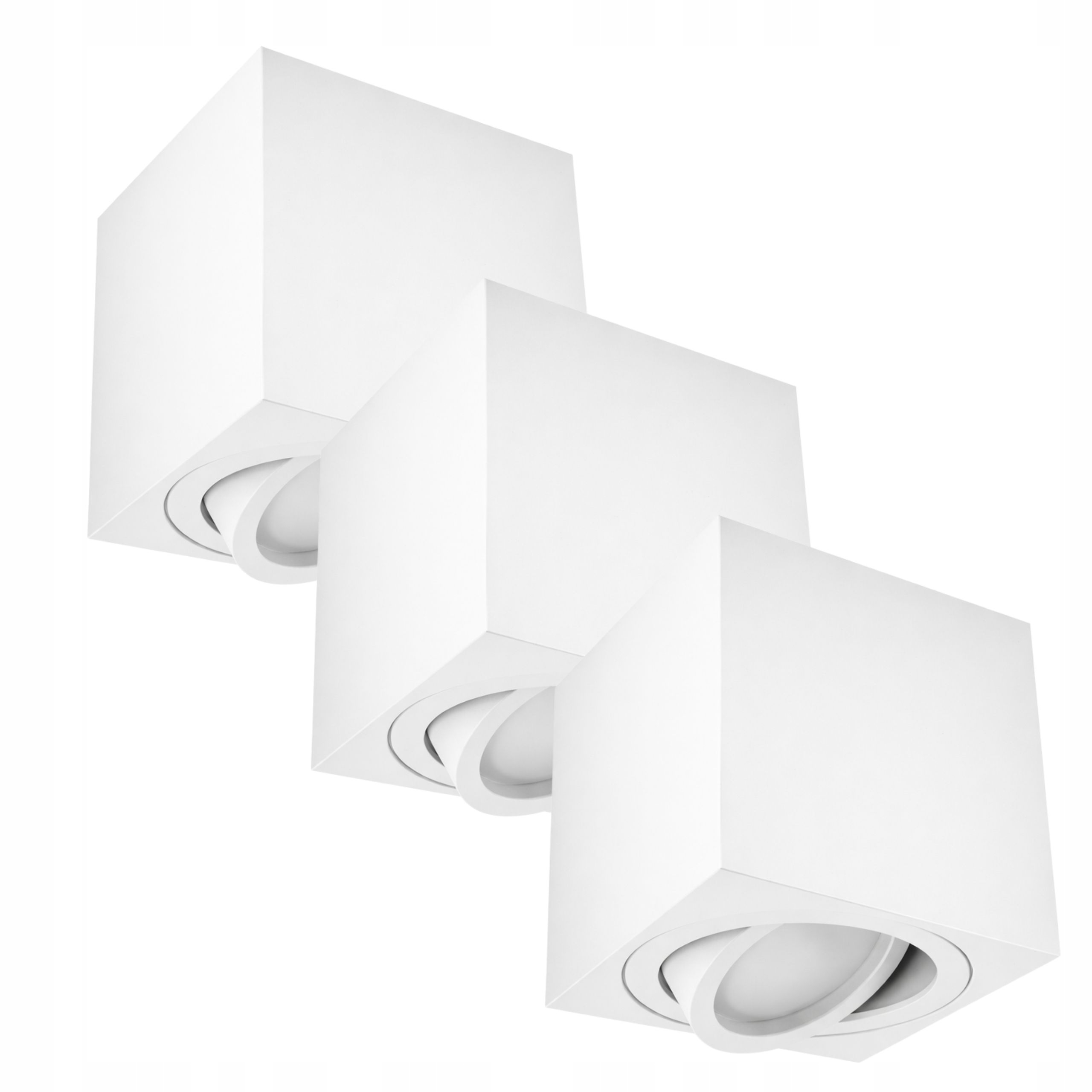 3x Nástěnné svítidlo Tuba Halogenové pohyblivé GU10 Led 80x85 do pokoje, bílé