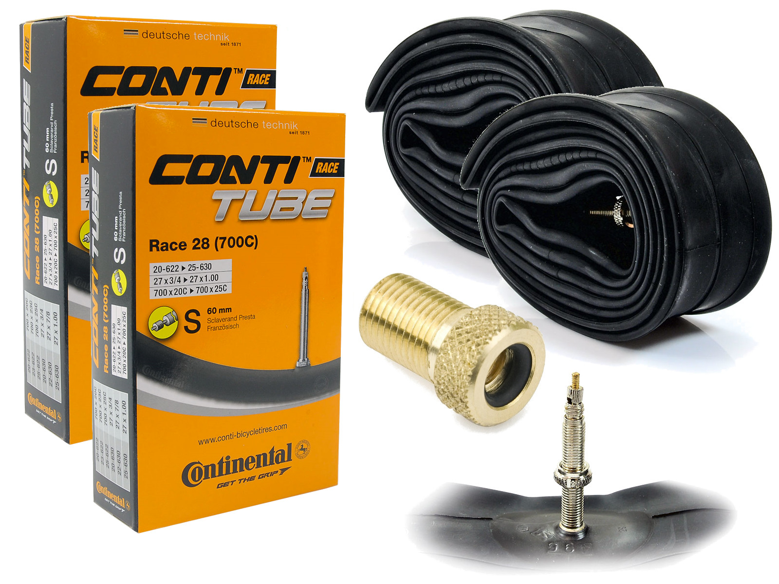 Dętki szosowe Continental 28 x 0,75 -1,0 Adapter