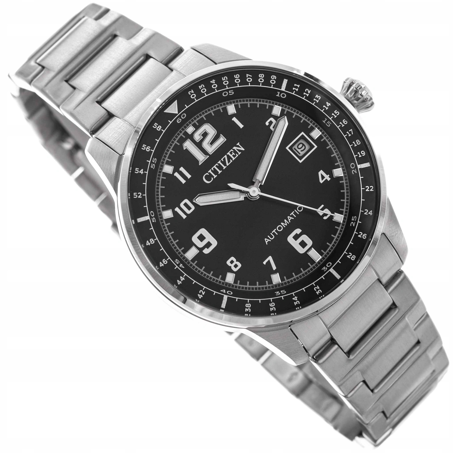 Pánské Hodinky Citizen NJ0190-51E Mechanical Urban Military Stříbrné 10ATM