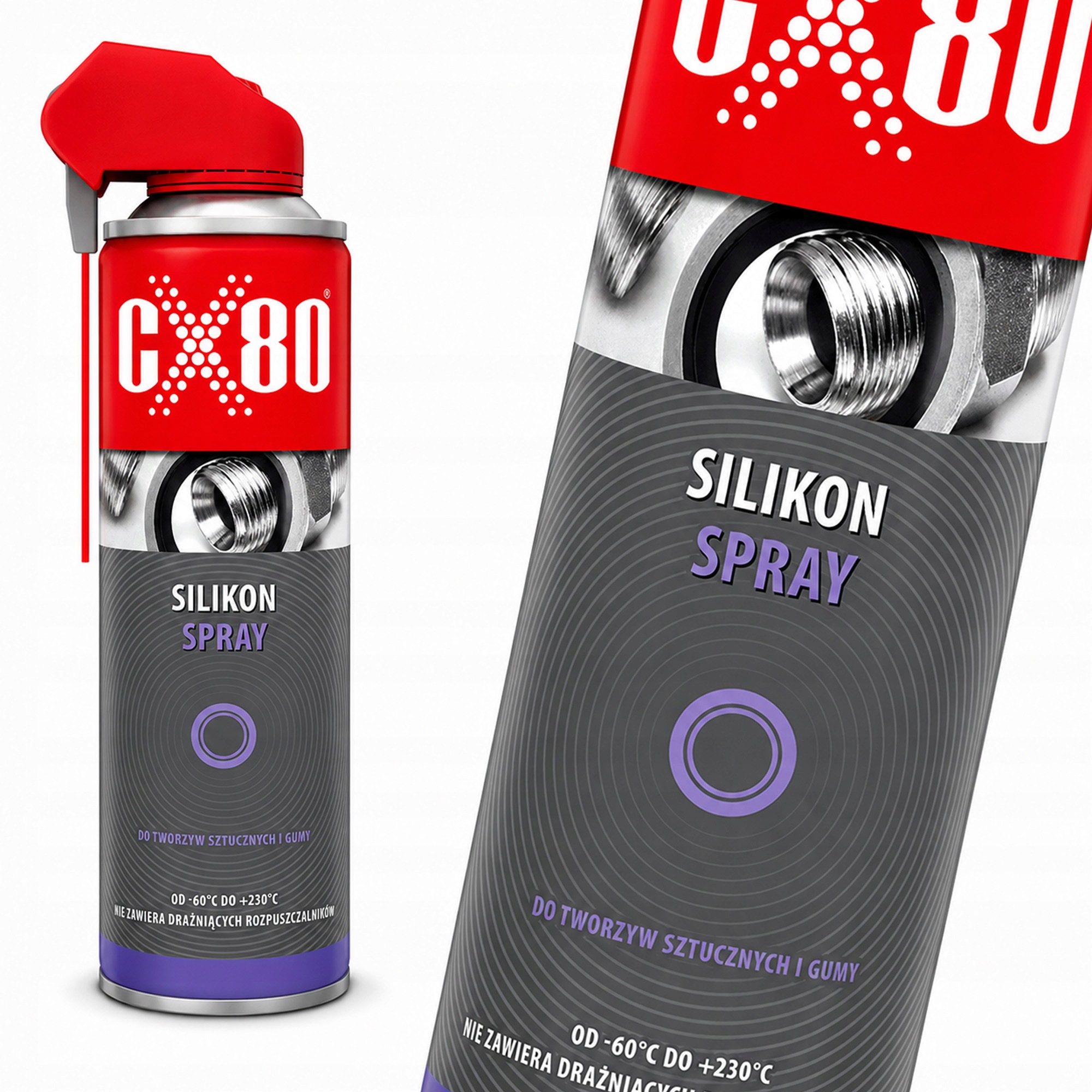 CX80 Silikon Smar Silikonowy Spożywczy Do Uszczelek Gumy Spray 500ML Nsf H1