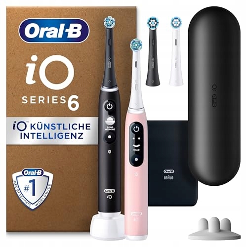 ORAL-B IO Series 6 Plus Electric Toothbrush Set 4 Heads 5 Modes Travel Case