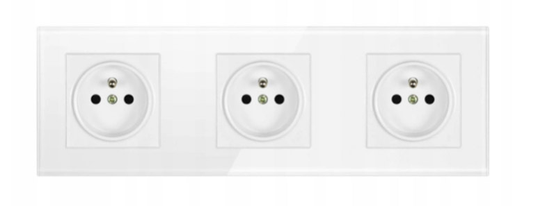 

Outlet Gniazdo Szklane Szkło Białe Potrójne