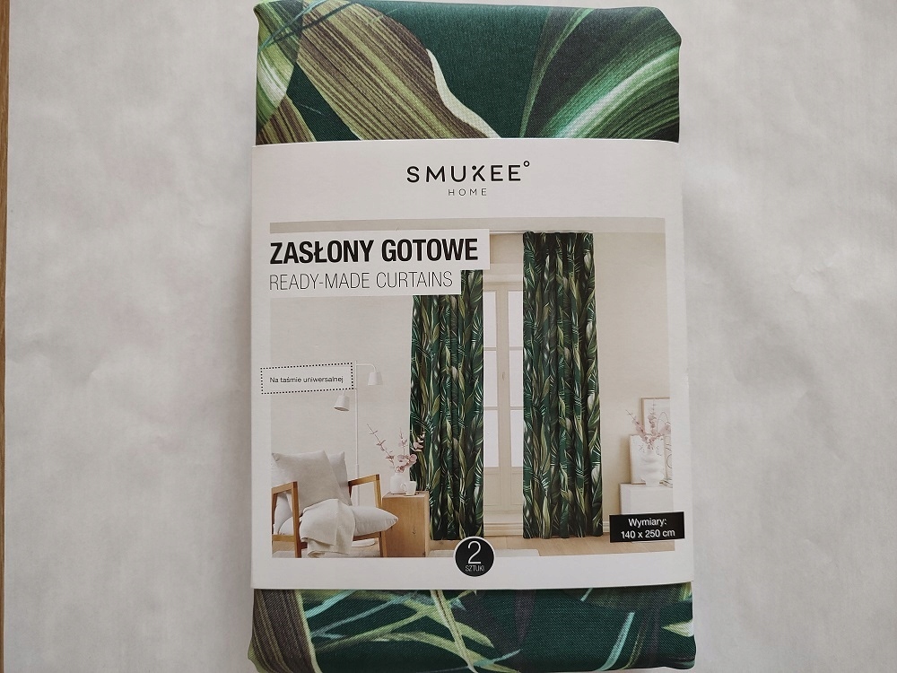 

Zasłony Liście Smukee taśma 2 szt. 140x250