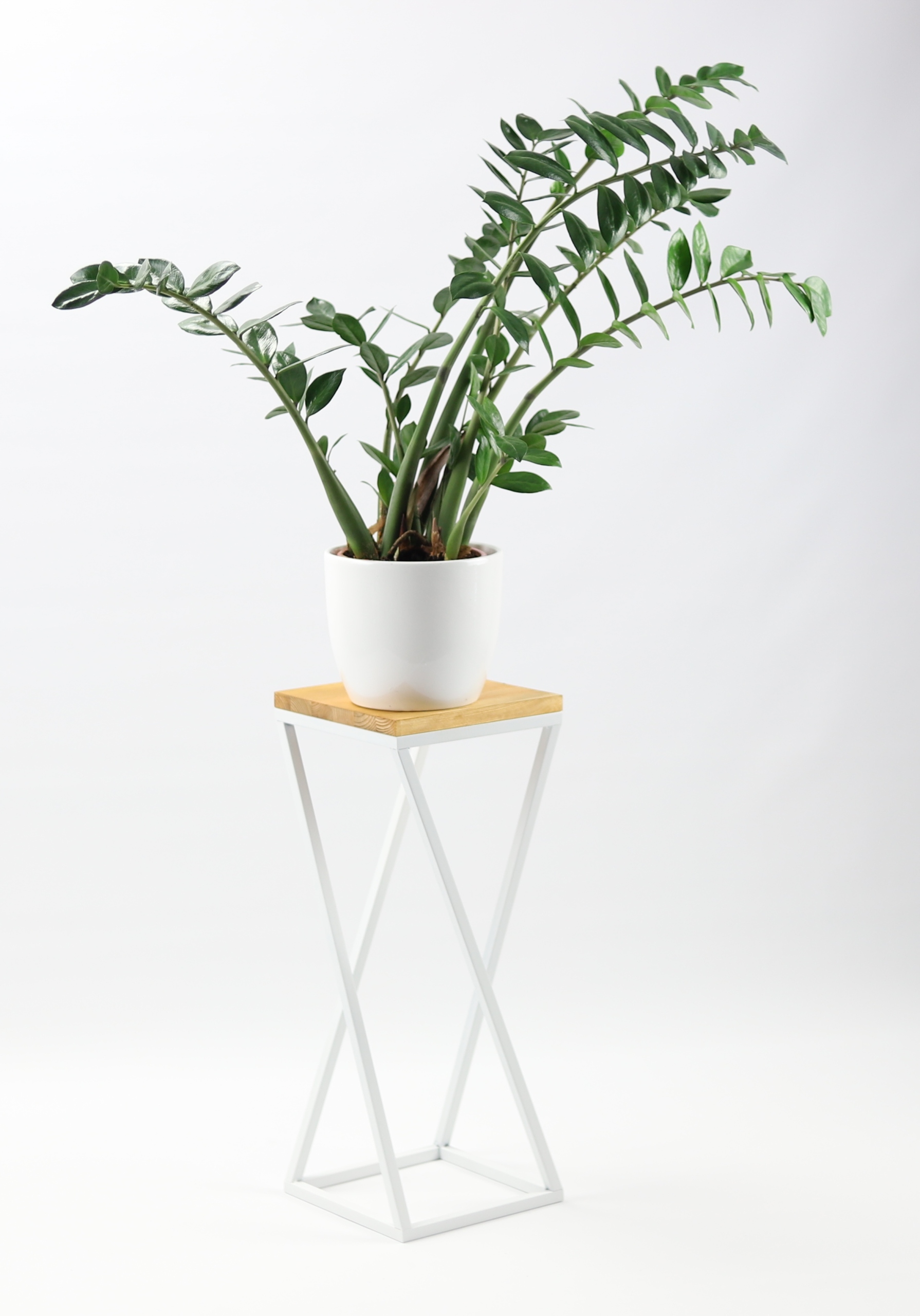 

Kwietnik Metalowy Drewno Tavolo 60cm biały loft