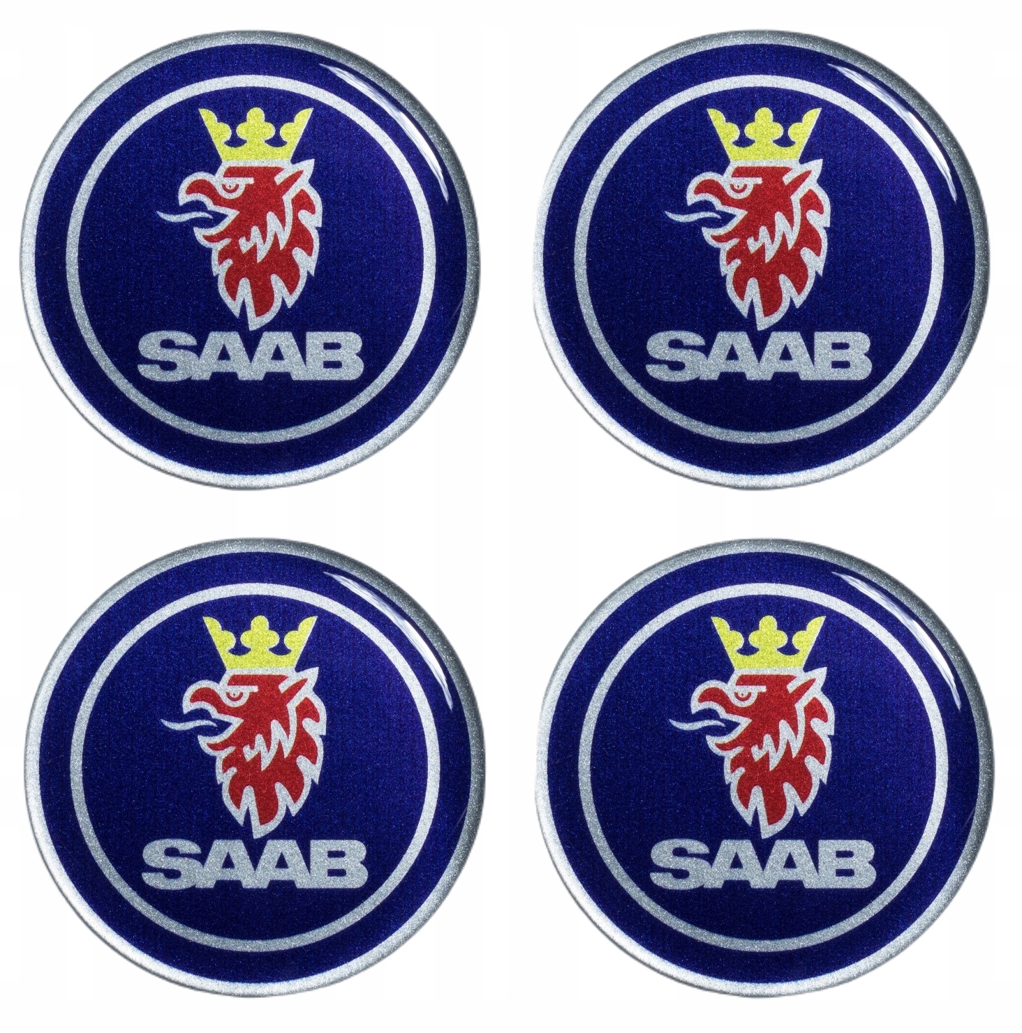 Naklejki znaczki emblematy na kołpaki alufelgi Saab 6cm 60mm