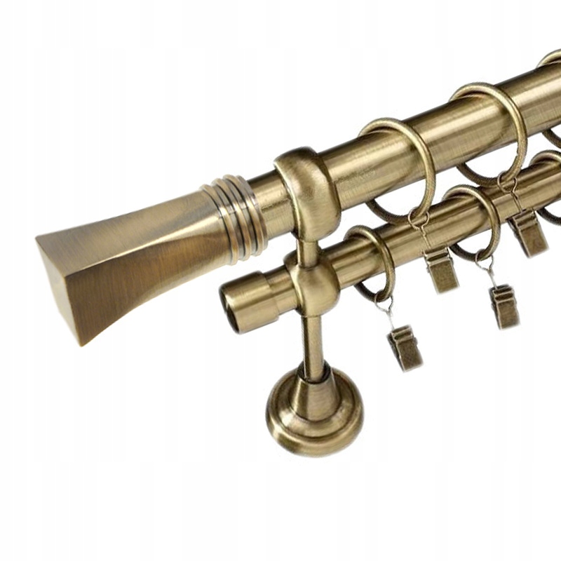 

Karnisz ścienny 240 cm metalowy Podwójny 25+19 mm