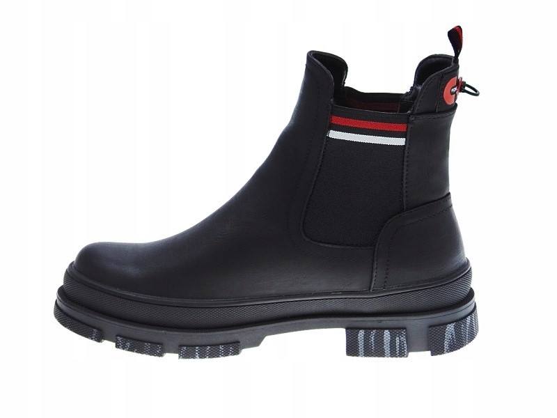 Ocieplane botki z gumką platforma Black Marka inna