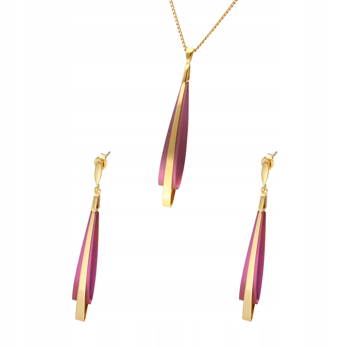 Prostorový komplet fialový titan stříbro pozlacený