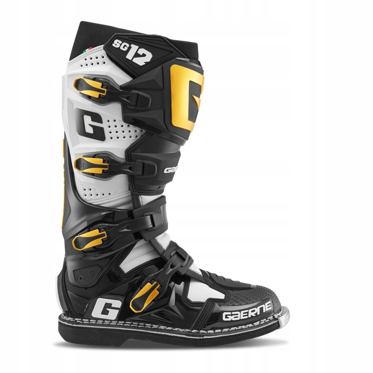 Gaerne Topánky Cross/enduro SG-12 Luxe Farba Čierna/biela/zlatá Veľkosť 43
