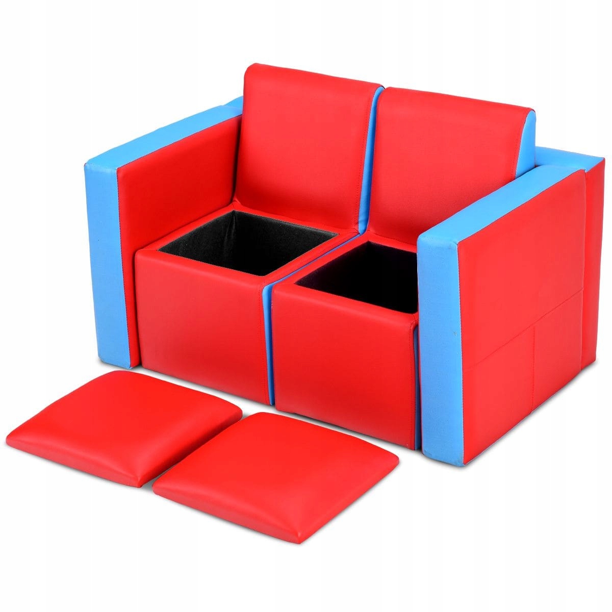 Sofa dla dzieci 3 w 1 Zestaw 2x Fotel + stół Marka Costway