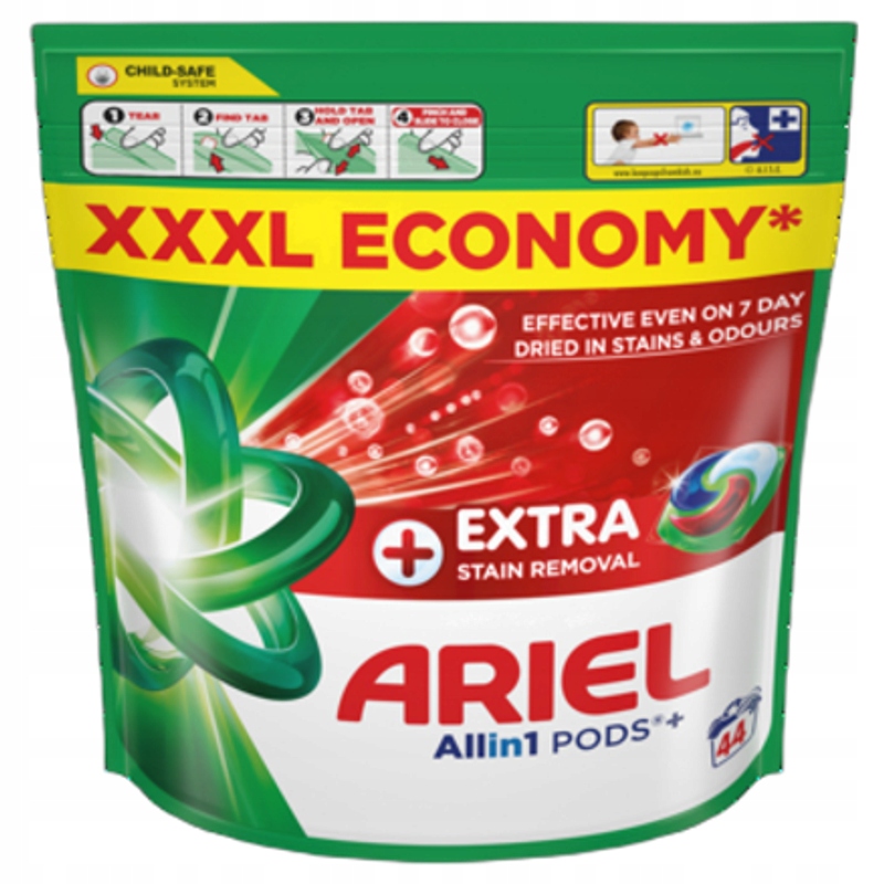 Ariel Allin1 Pods+ Extra Stain Removal Kapsle na praní, 44 praní