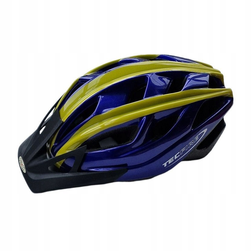 Kask Casco Tecfire, niebiesko-żółte paski, rozmiar L 58-62 cm