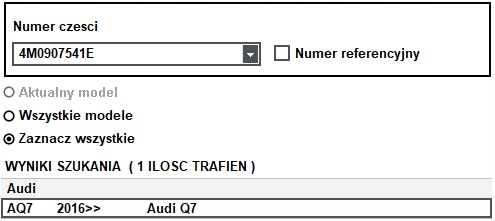DISTRONIC / RADAR / SENSOR / RADARSENSOR / ACC - Audi Q7 SQ7 4M0907541E Numer katalogowy części 4M09075X1X