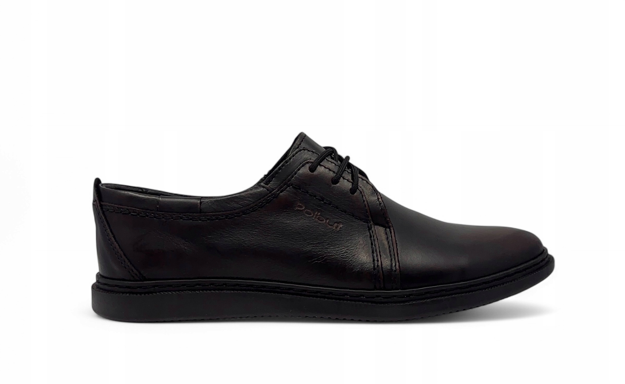 Pánské kožené polobotky model 2131 Polbut – přírodní kůže, velikost 44