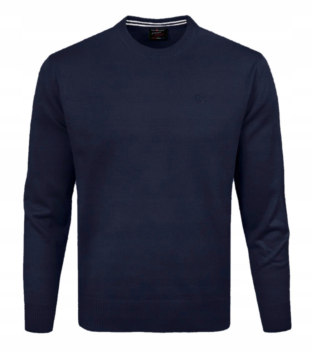 Vlněný svetr, Kulatý výstřih (U-Neck) – Pako Jeans – tmavě modrá barva – M
