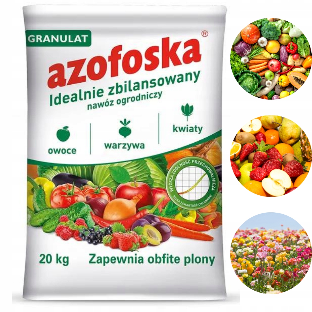 Azofoska hnojivo pro trávník a zahradu vícesložkové granule 10 kg